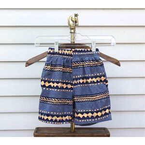 Vintage 90s Spot Sport Boys Grey Gold Tribal Board Shorts